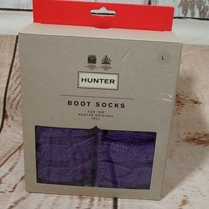 Hunter Tall Boot Socks Purple Large (Single Sock)